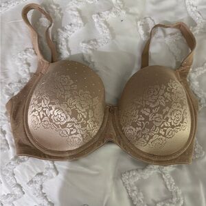 Elegant Lace Women's Bra in Tan